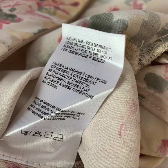 Bebe Floral V-Neck Ruffled Shorts Silky Romper - Picture 10 of 16